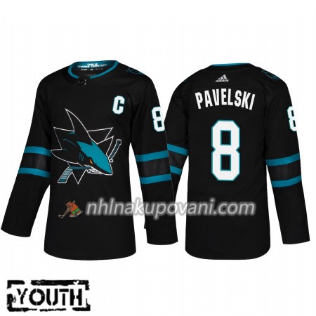 San Jose Sharks Dresy Joe Pavelski 8 Alternate 2018-2019 Adidas Authentic - Dětské San Jose Sharks Dresy Joe Pavelski 8 Alternate 2018-2019 Adidas Authentic - Dětské